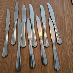 Set (10)‎ Hampton Silversmiths  Central Pattern Stainless Dinner Knives 9" Lot